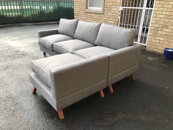 Emma Sofa with Daybed Ottoman 2.5 x 1.7m with Filler Seat & Back Cushions1